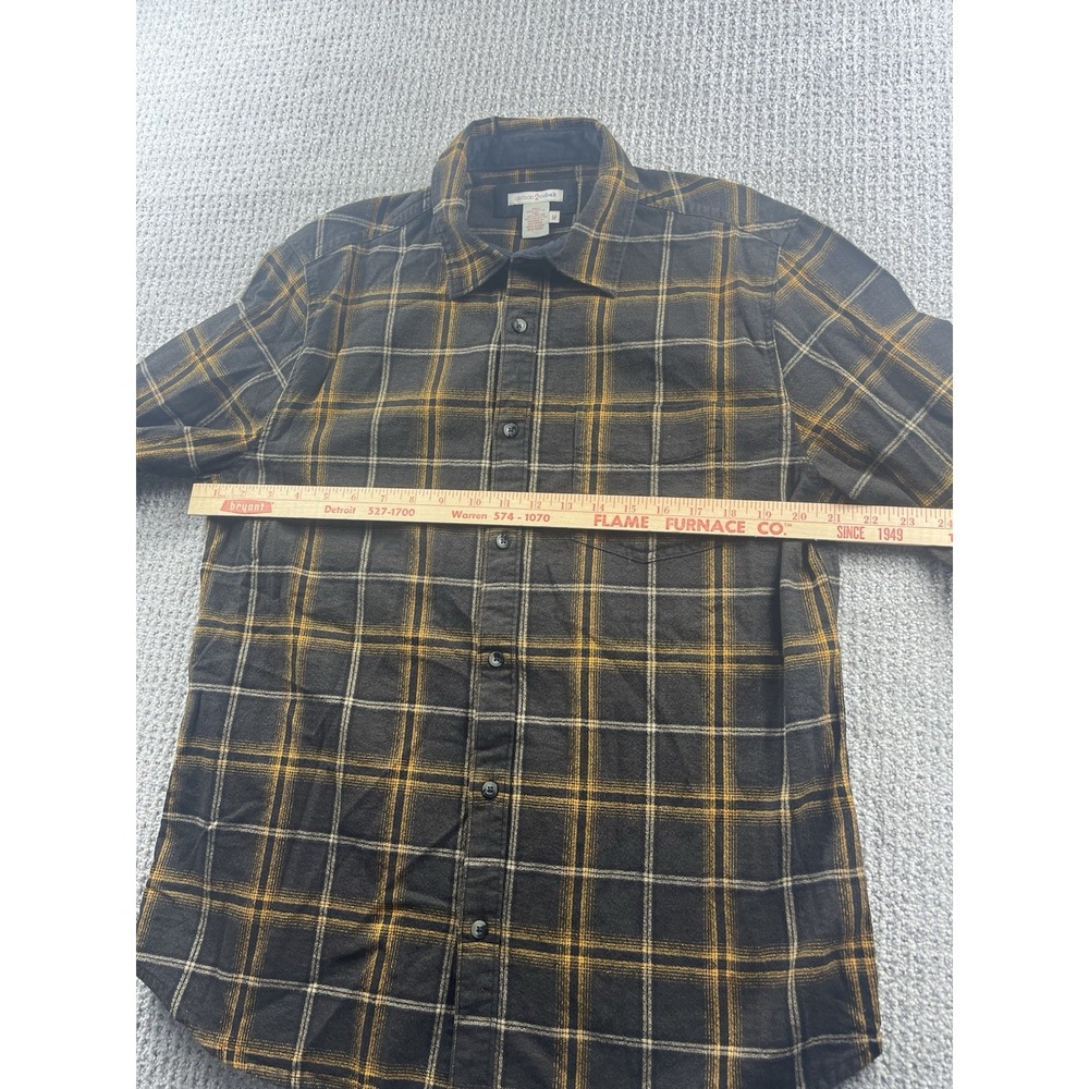 Carbon 2 Cobalt Timbers Plaid Flannel Button Up Shirt Gold Brown‎ Men's Medium - Picture 6 of 8